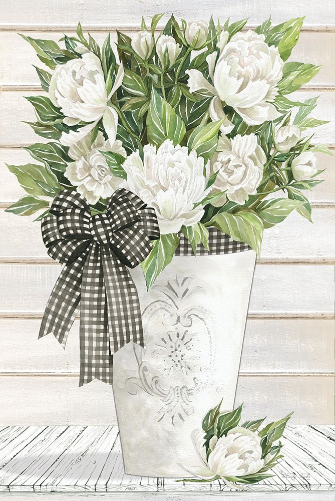 White Peonies art print by Cindy Jacobs for $57.95 CAD