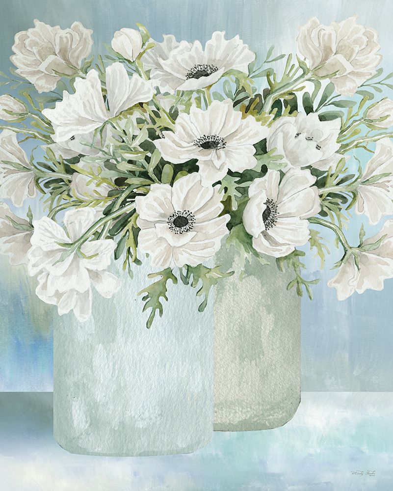 White Blooms III art print by Cindy Jacobs for $57.95 CAD