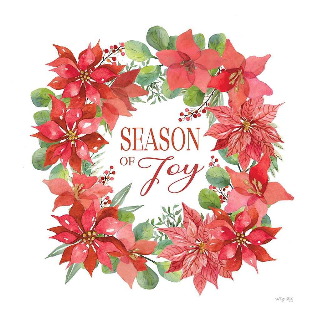 Season of Joy Wreath art print by Cindy Jacobs for $57.95 CAD