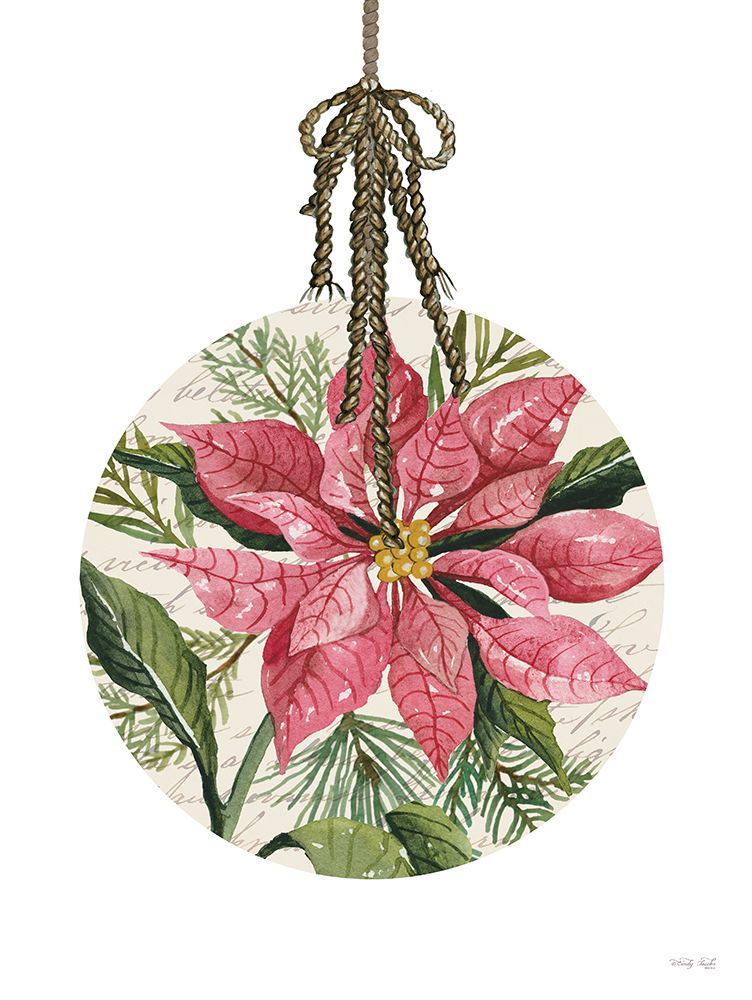 Poinsettia Ornament art print by Cindy Jacobs for $57.95 CAD