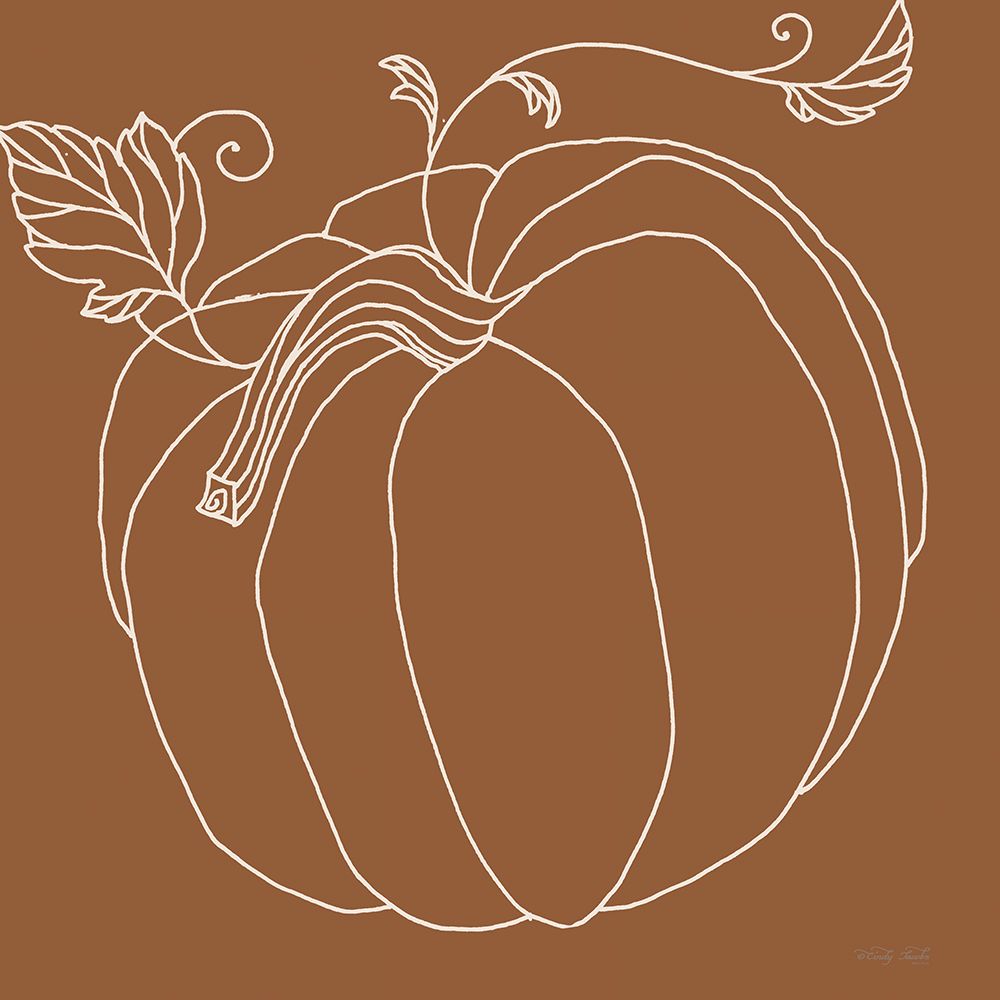 Simple Pumpkin I art print by Cindy Jacobs for $57.95 CAD