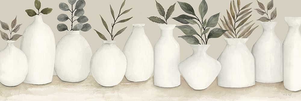 Ivory Vases in a Row art print by Cindy Jacobs for $57.95 CAD