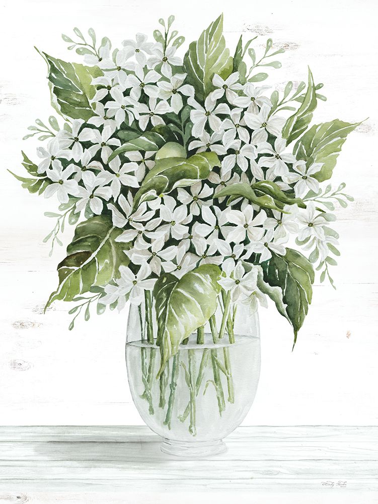 Simple Floral on White art print by Cindy Jacobs for $57.95 CAD