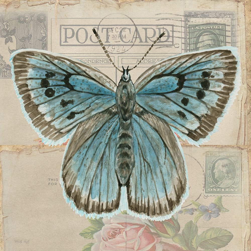 Postcard Butterfly I art print by Cindy Jacobs for $57.95 CAD