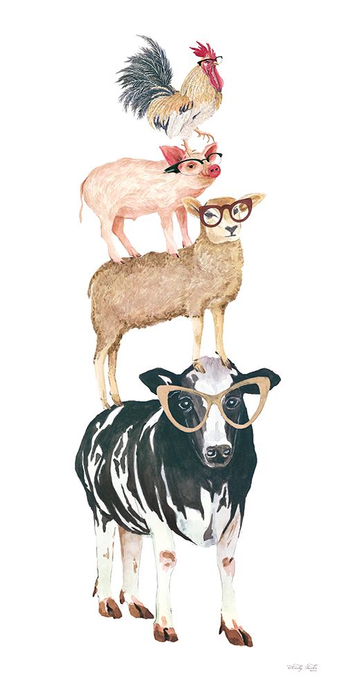Farm Animal Stack art print by Cindy Jacobs for $57.95 CAD