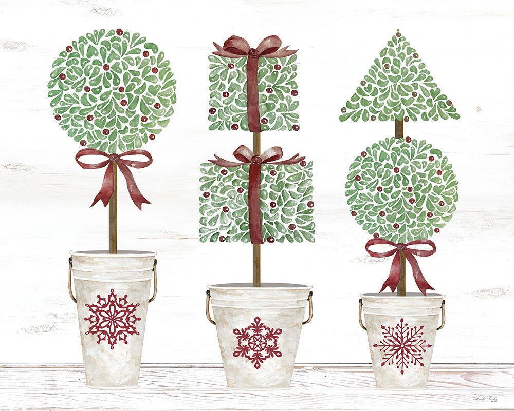 Merry Topiaries art print by Cindy Jacobs for $57.95 CAD