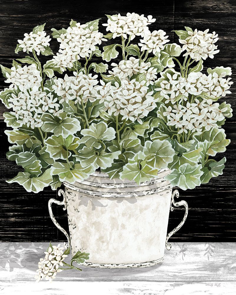 Farmhouse Geraniums art print by Cindy Jacobs for $57.95 CAD