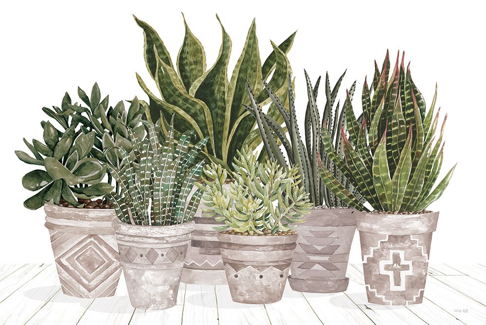 Aztec Succulent Set art print by Cindy Jacobs for $57.95 CAD