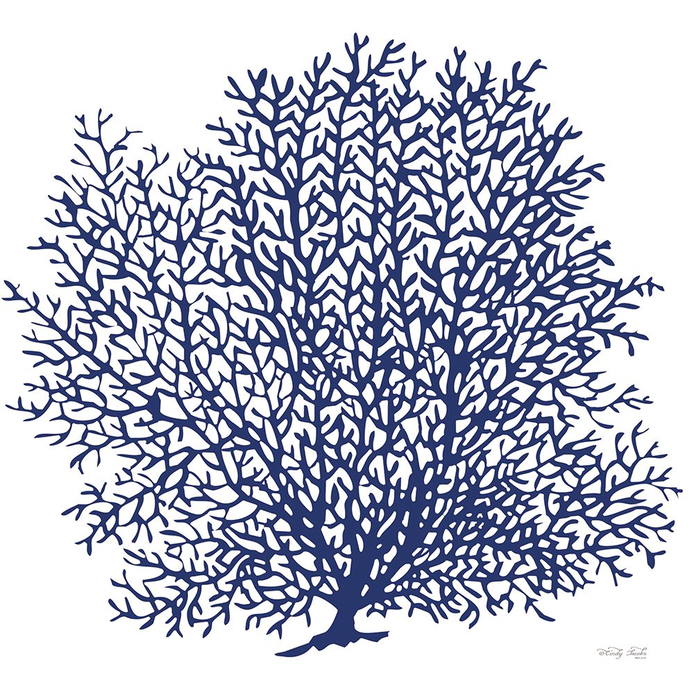 Navy Coral II art print by Cindy Jacobs for $57.95 CAD