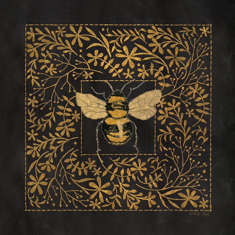 Enchanted Flower Bee I art print by Cindy Jacobs for $57.95 CAD