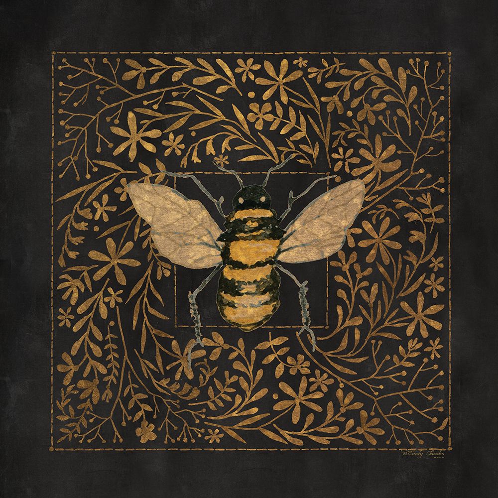 Enchanted Flower Bee II art print by Cindy Jacobs for $57.95 CAD