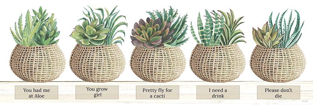 Succulent Humor art print by Cindy Jacobs for $57.95 CAD