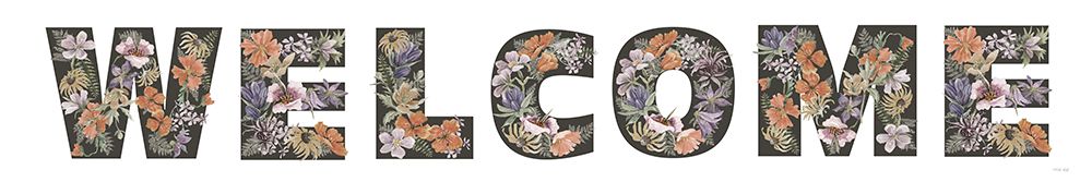 Floral Welcome Sign art print by Cindy Jacobs for $57.95 CAD