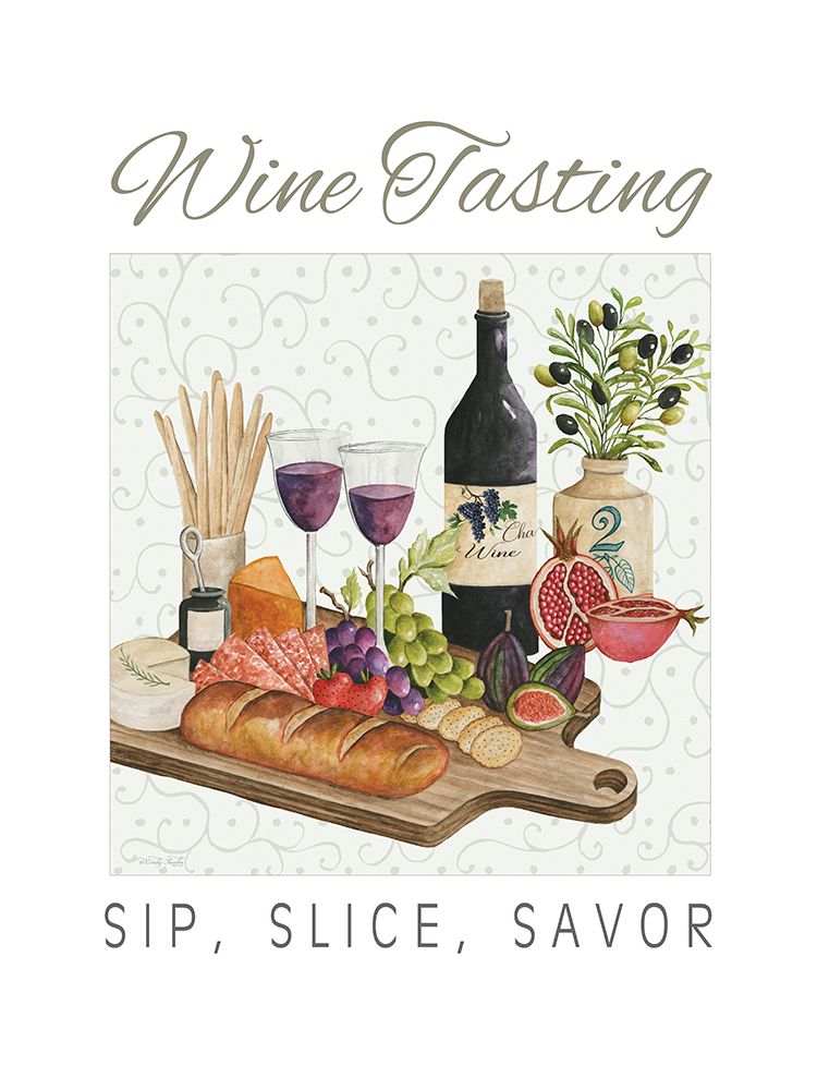 Wine Tasting art print by Cindy Jacobs for $57.95 CAD