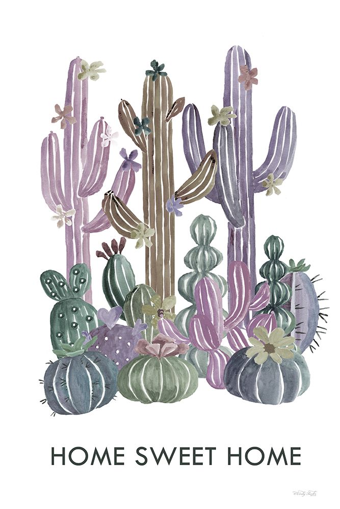 Home Sweet Home Cacti art print by Cindy Jacobs for $57.95 CAD