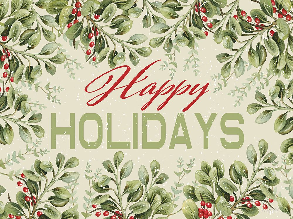 Happy Holidays art print by Cindy Jacobs for $57.95 CAD