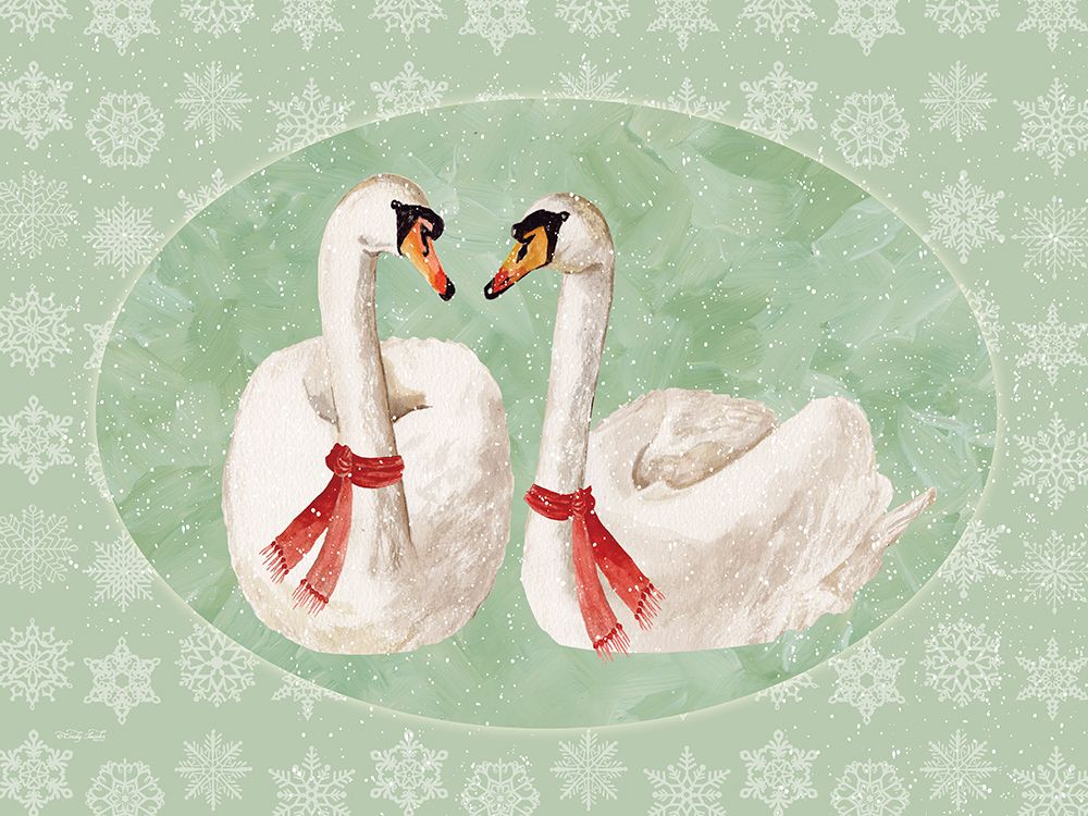 Snowflake Swans art print by Cindy Jacobs for $57.95 CAD