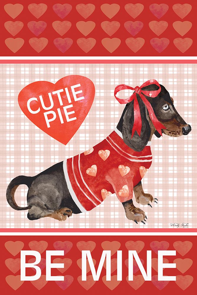 Be Mine Dachshund art print by Cindy Jacobs for $57.95 CAD