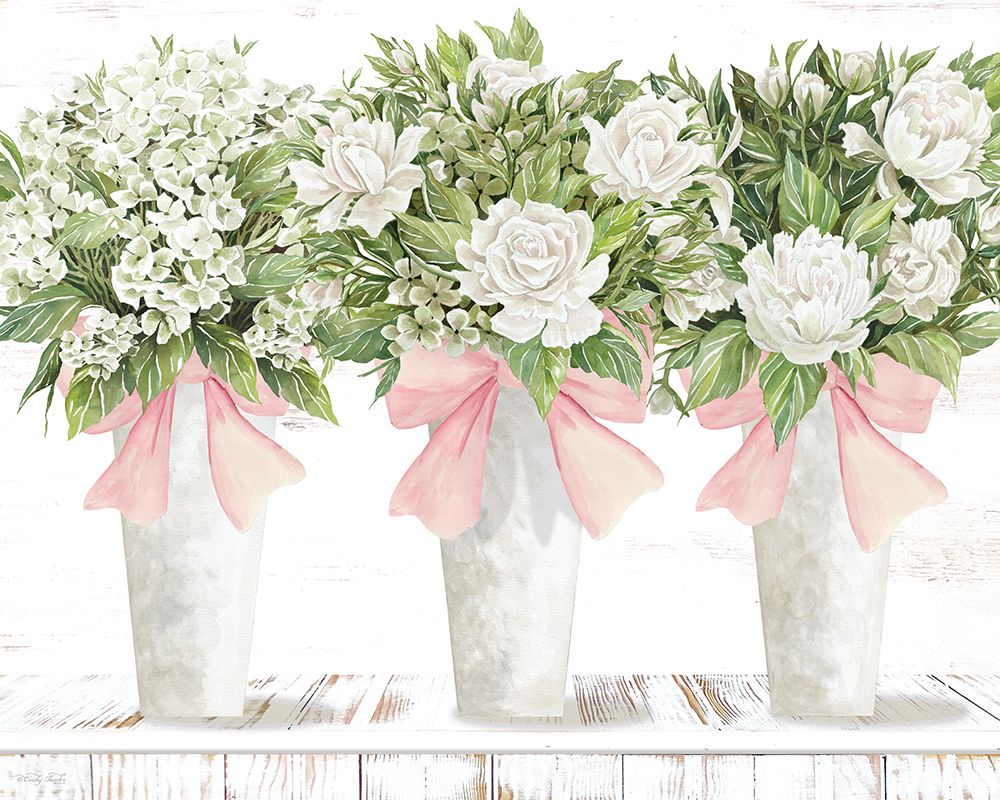 Bow-Tied Blooms in Pink art print by Cindy Jacobs for $57.95 CAD