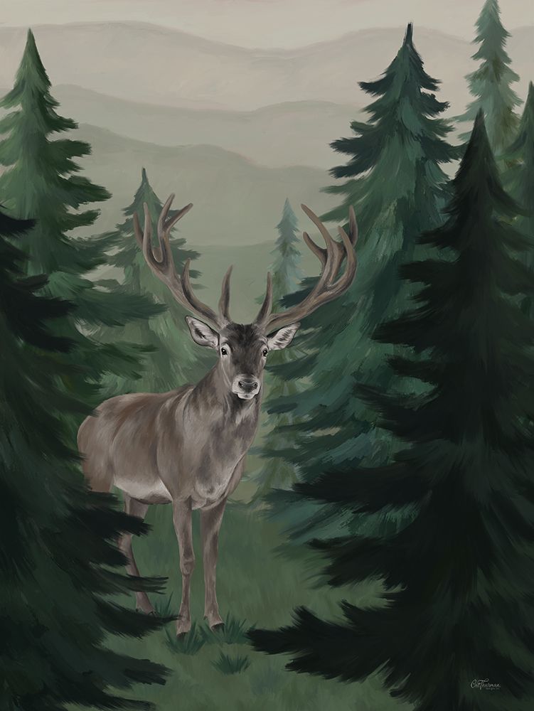 Elk in the Pines art print by Cat Thurman Designs for $57.95 CAD