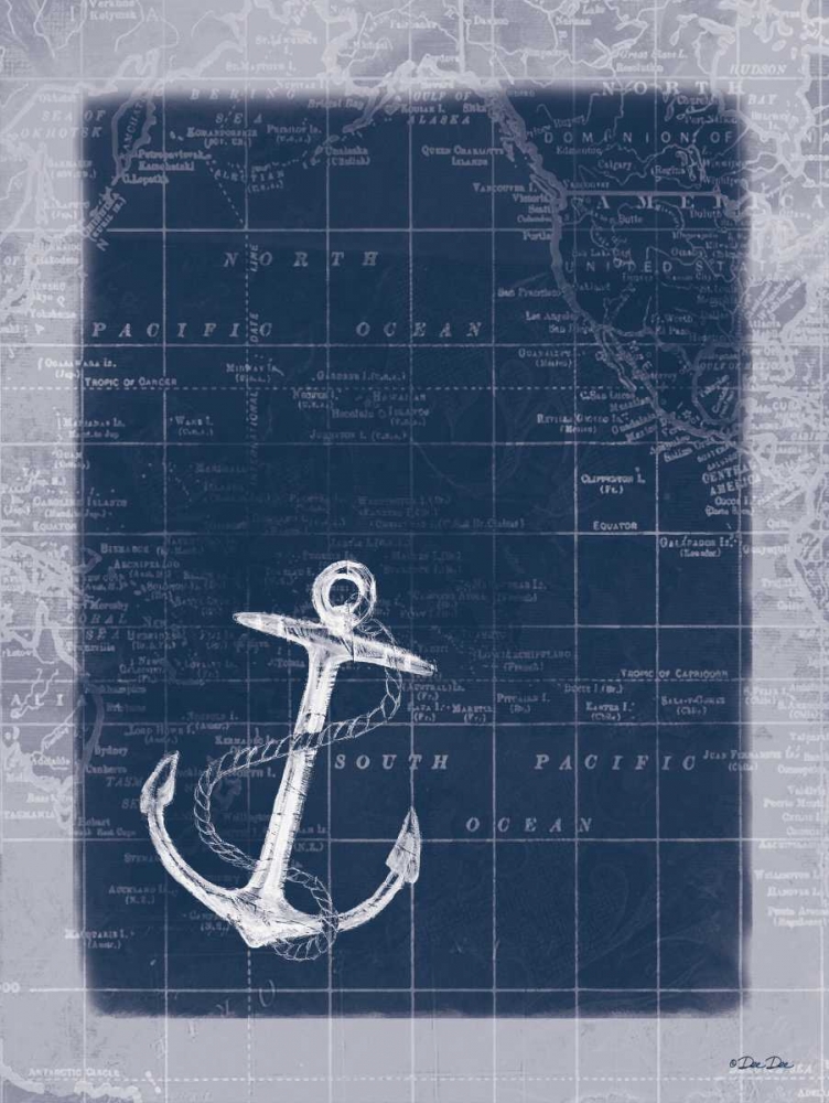 Anchor Map art print by Dee Dee for $57.95 CAD