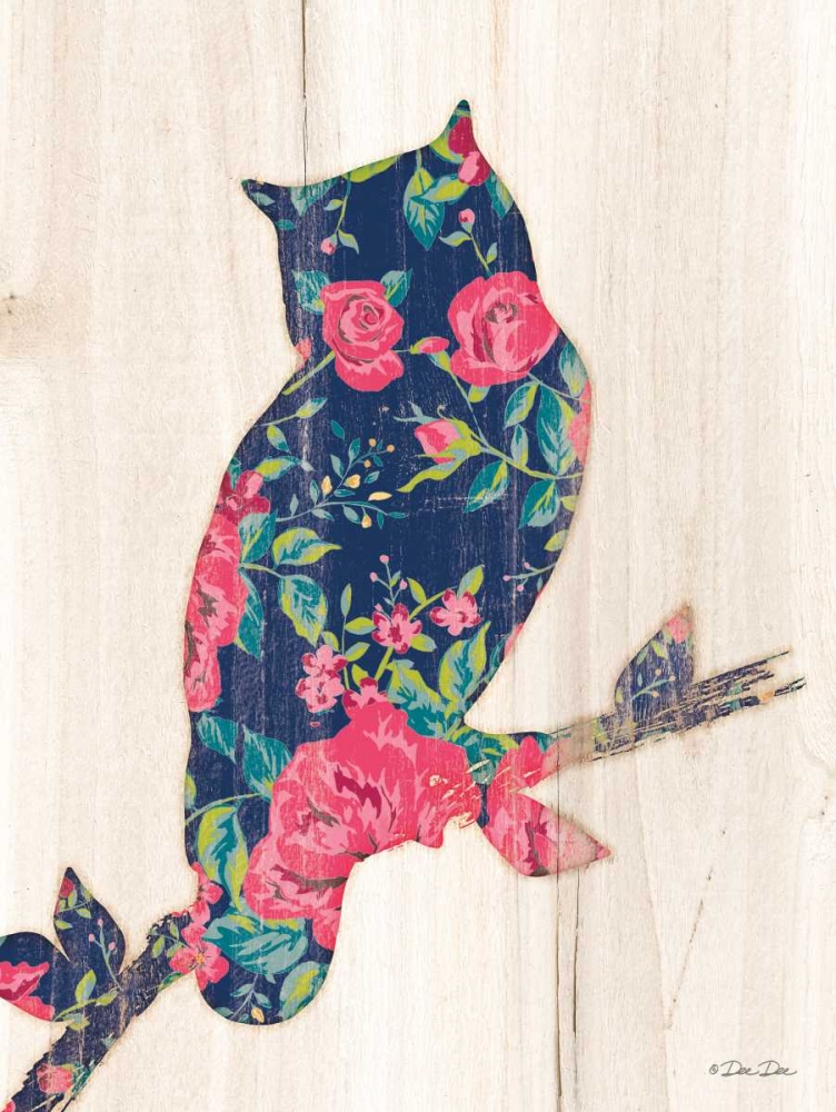 Floral Owl art print by Dee Dee for $57.95 CAD