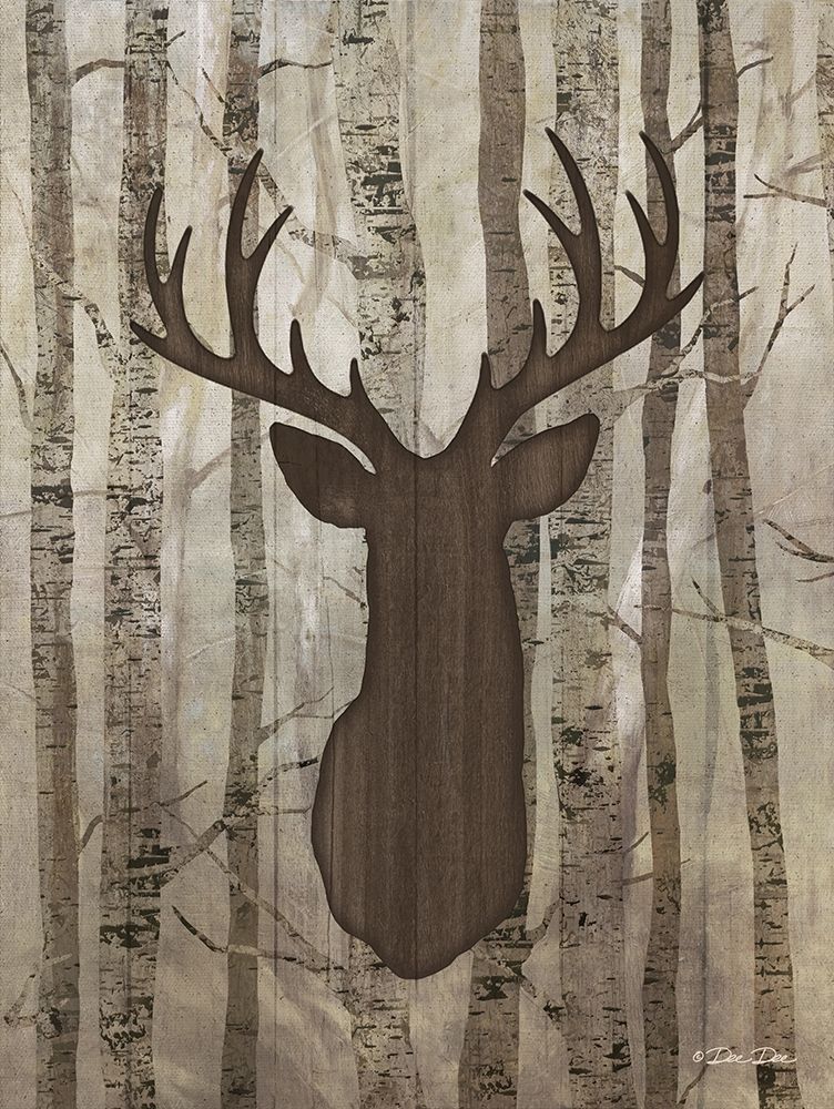 Deer in Trees art print by Dee Dee for $57.95 CAD