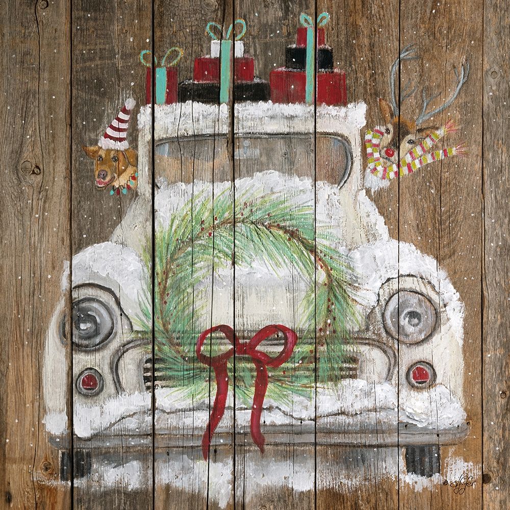 Christmas Truck art print by Diane Fifer for $57.95 CAD