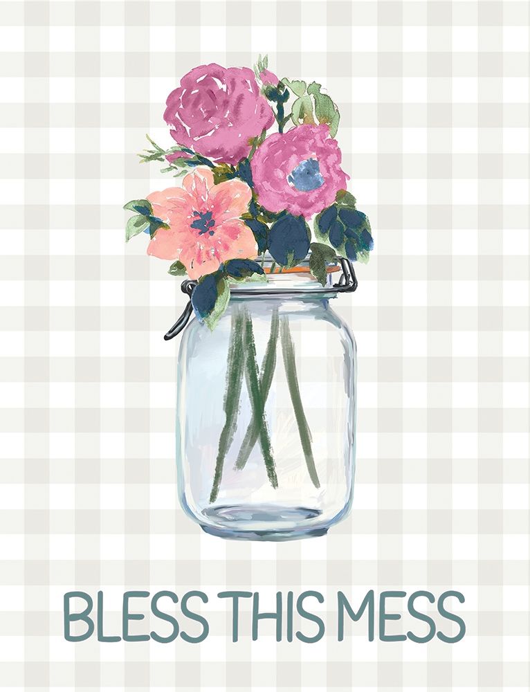 Bless This Mess Flowers art print by Dogwood Portfolio for $57.95 CAD