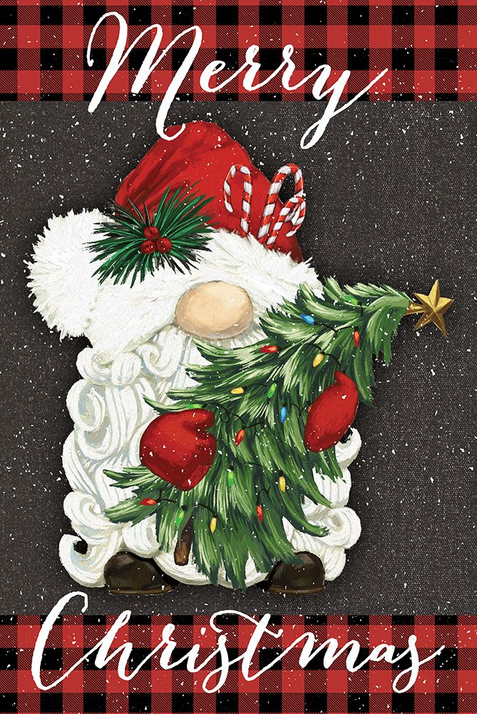 Merry Christmas Santa Gnome art print by Dogwood Portfolio for $57.95 CAD