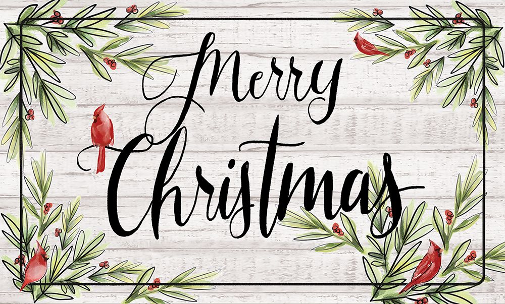 Merry Christmas Cardinals art print by Dogwood Portfolio for $57.95 CAD