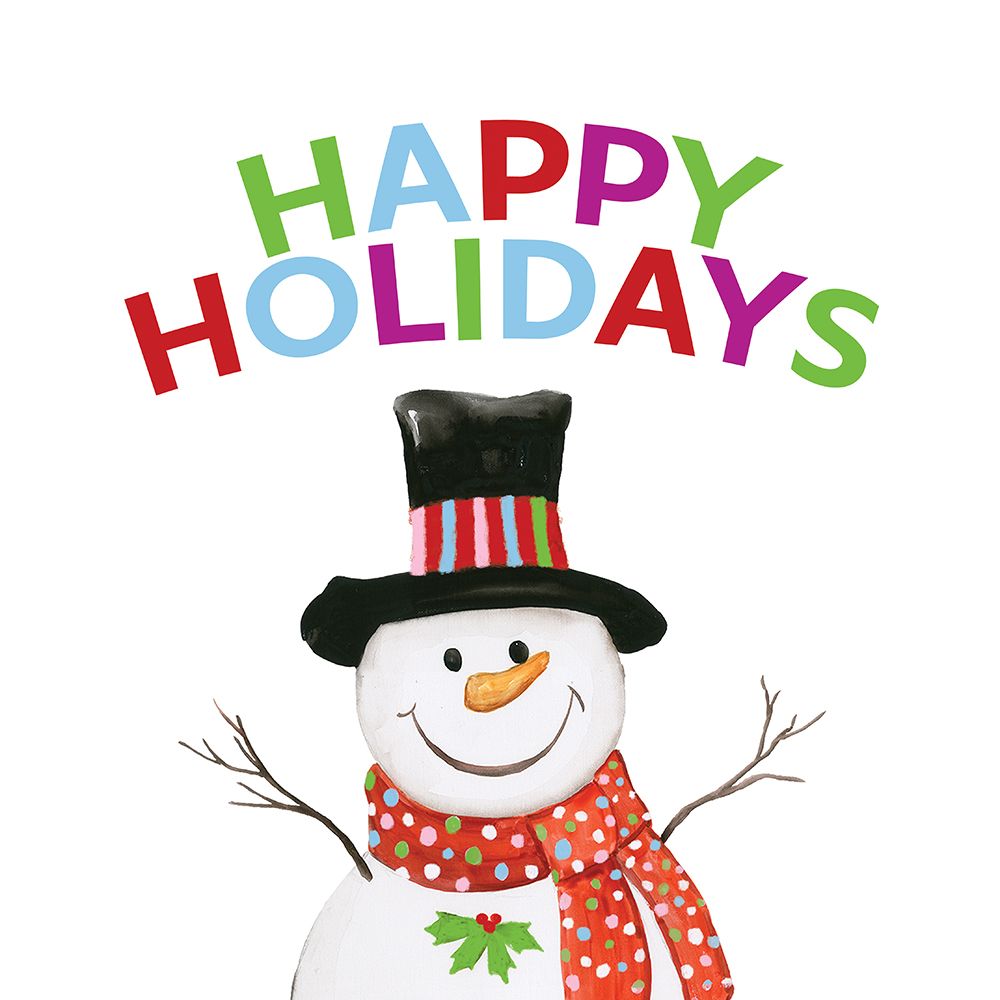Merry Christmas Colorful Snowman art print by Dogwood Portfolio for $57.95 CAD