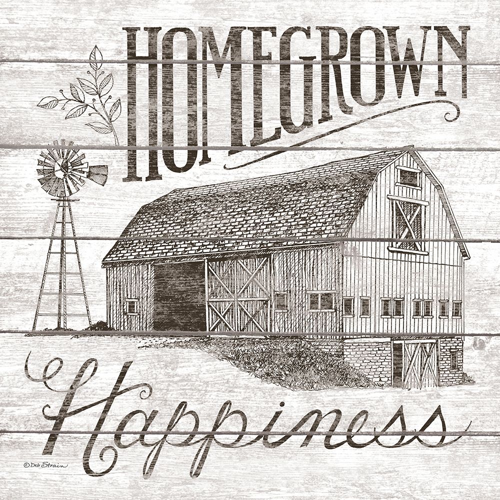 Homegrown Happiness art print by Deb Strain for $57.95 CAD
