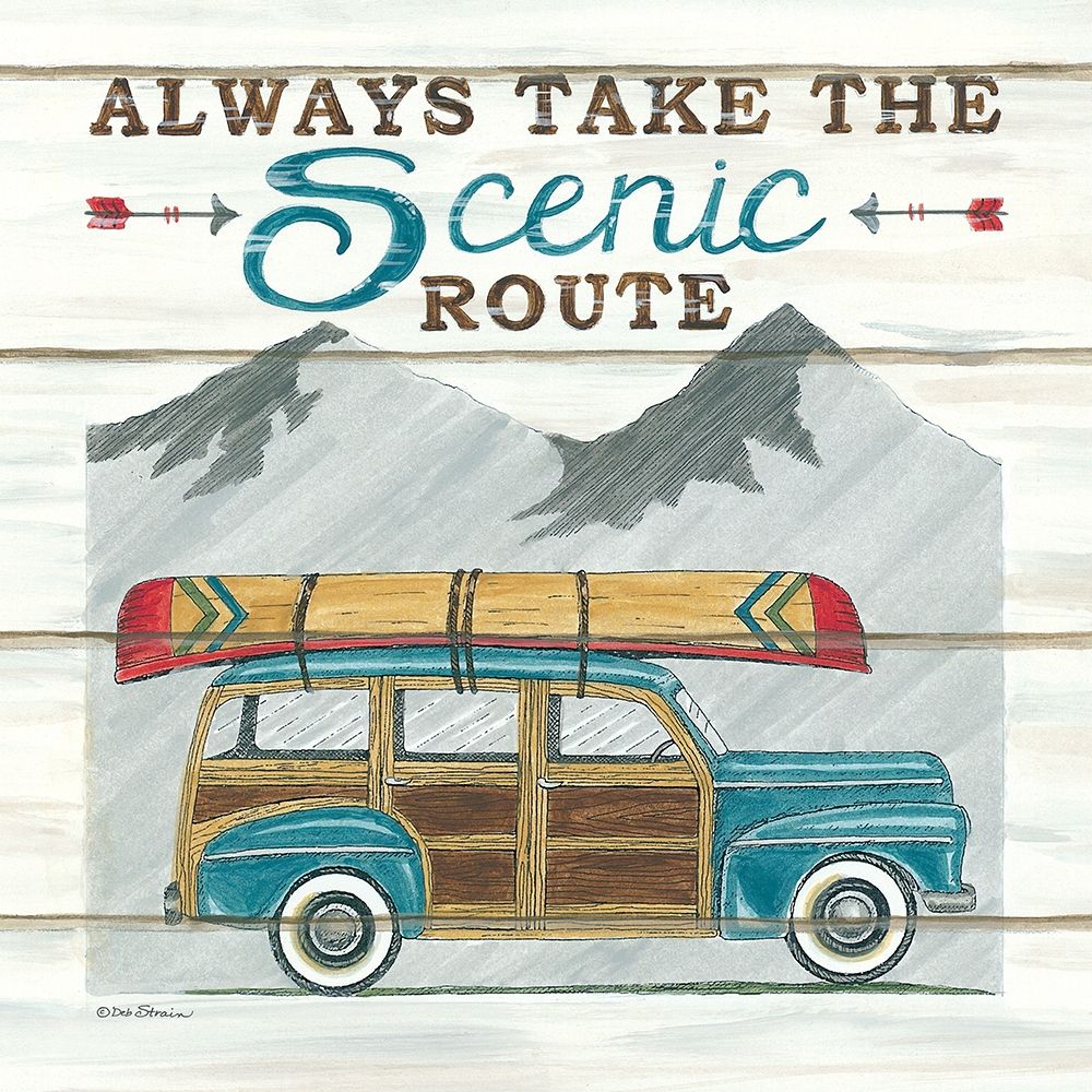Always Take the Scenic Route art print by Deb Strain for $57.95 CAD