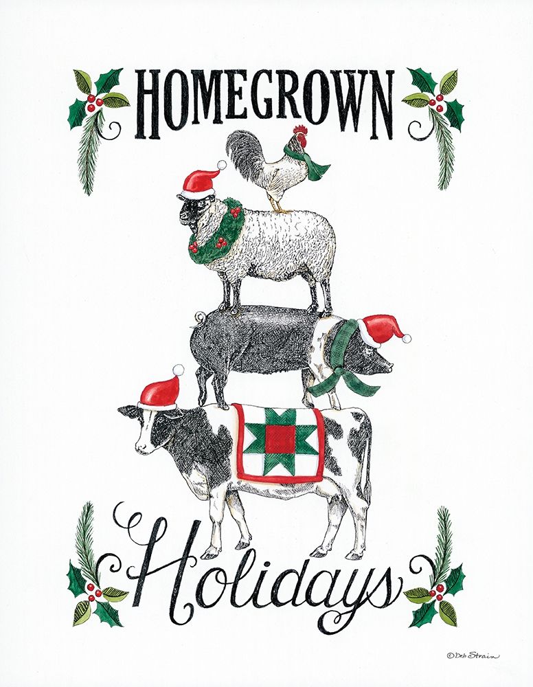 Homegrown Holidays      art print by Deb Strain for $57.95 CAD