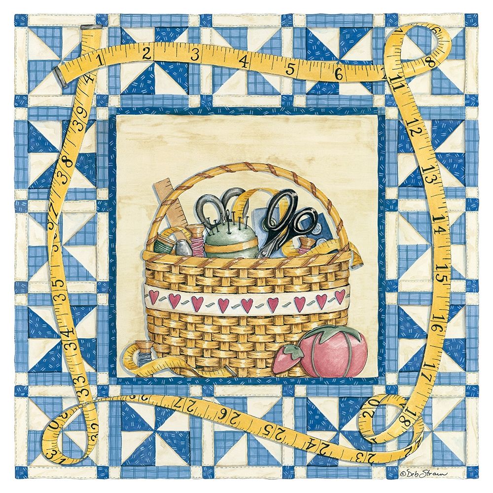 Quilt Basket art print by Deb Strain for $57.95 CAD