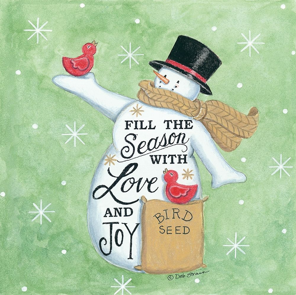 Fill the Season Snowman art print by Deb Strain for $57.95 CAD