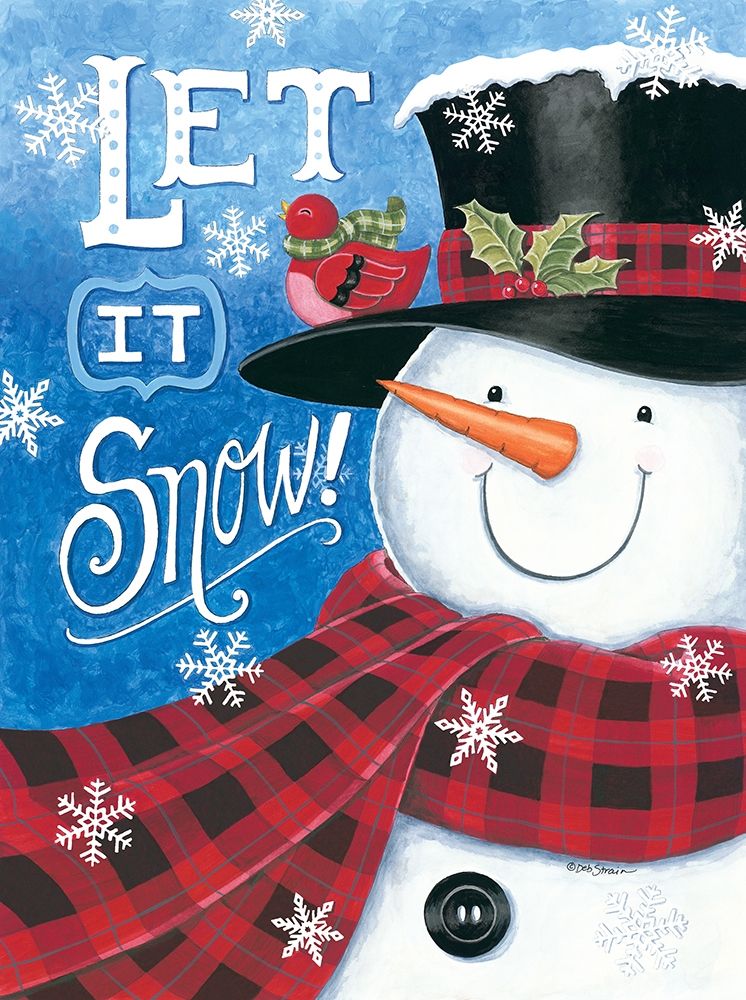 Let It Snow Snowman art print by Deb Strain for $57.95 CAD