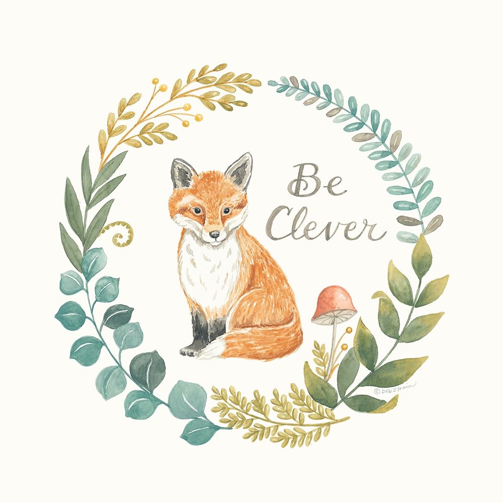 Be Clever Fox art print by Deb Strain for $57.95 CAD