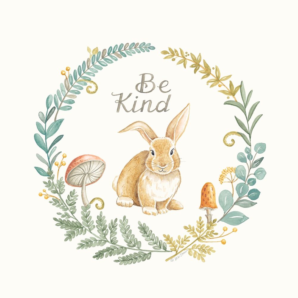 Be Kind Rabbit art print by Deb Strain for $57.95 CAD