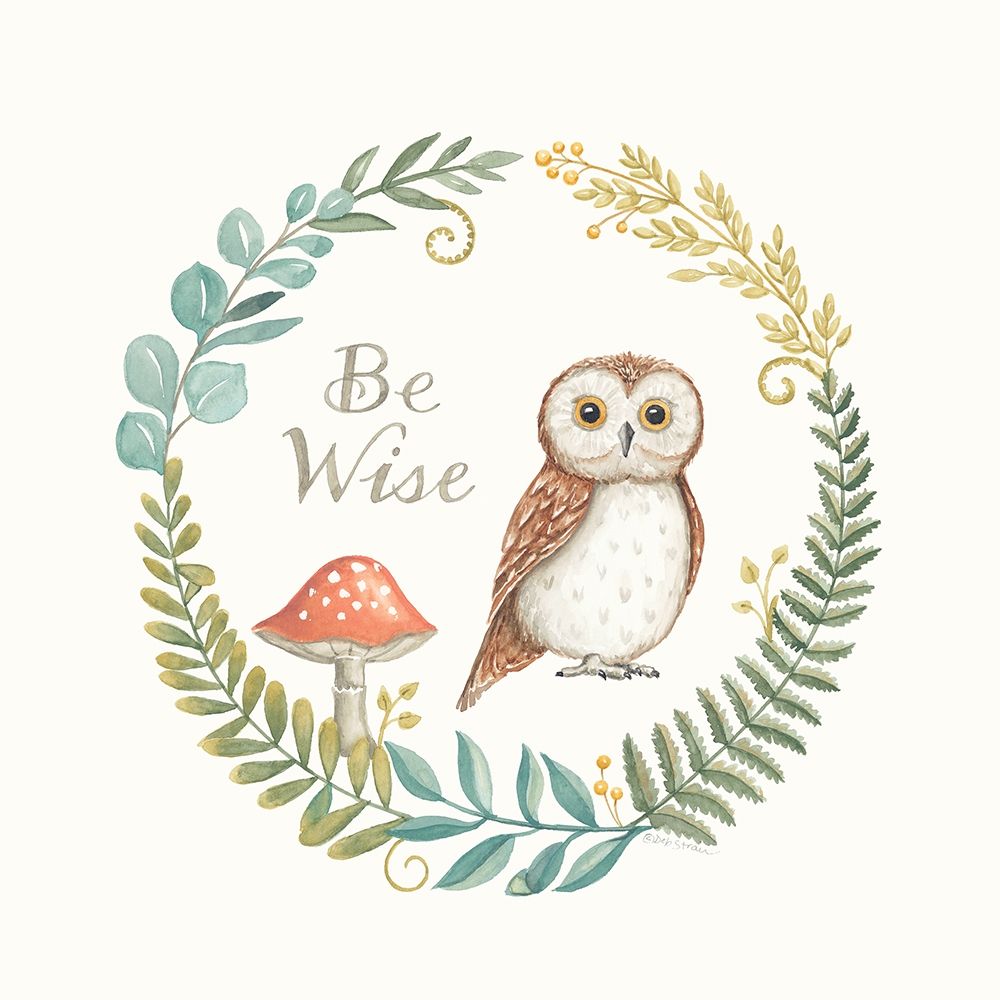 Be Wise Owl art print by Deb Strain for $57.95 CAD
