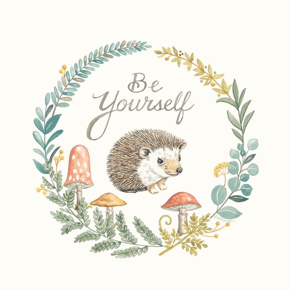Be Yourself Hedgehog art print by Deb Strain for $57.95 CAD