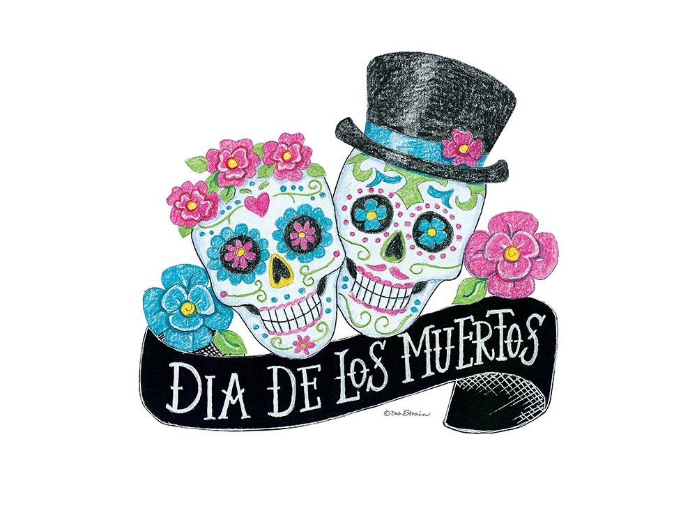 Day of the Dead Sugar Skulls art print by Deb Strain for $57.95 CAD