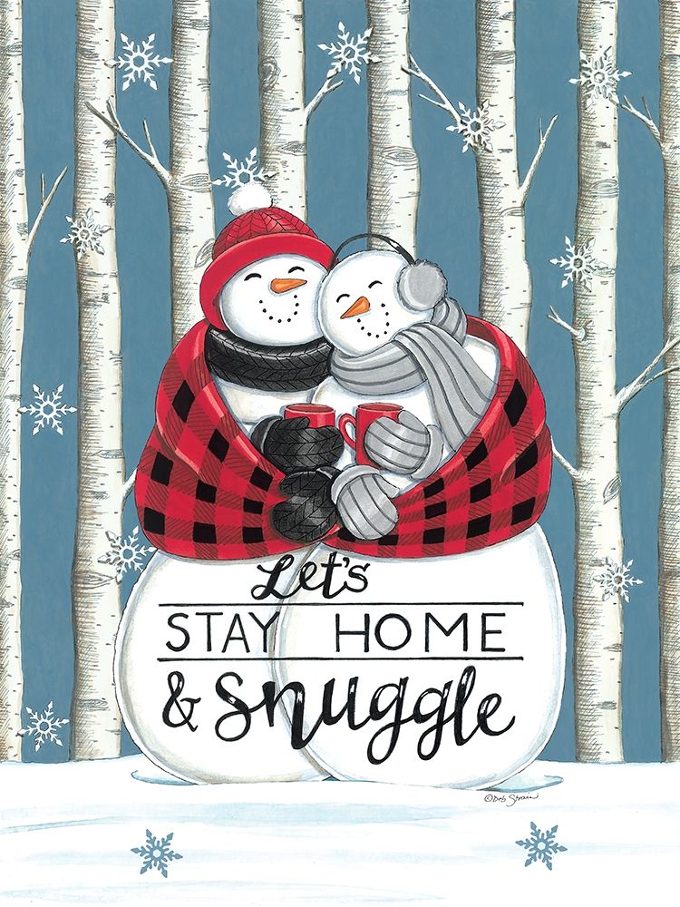 Lets Stay Home And Snuggle art print by Deb Strain for $57.95 CAD