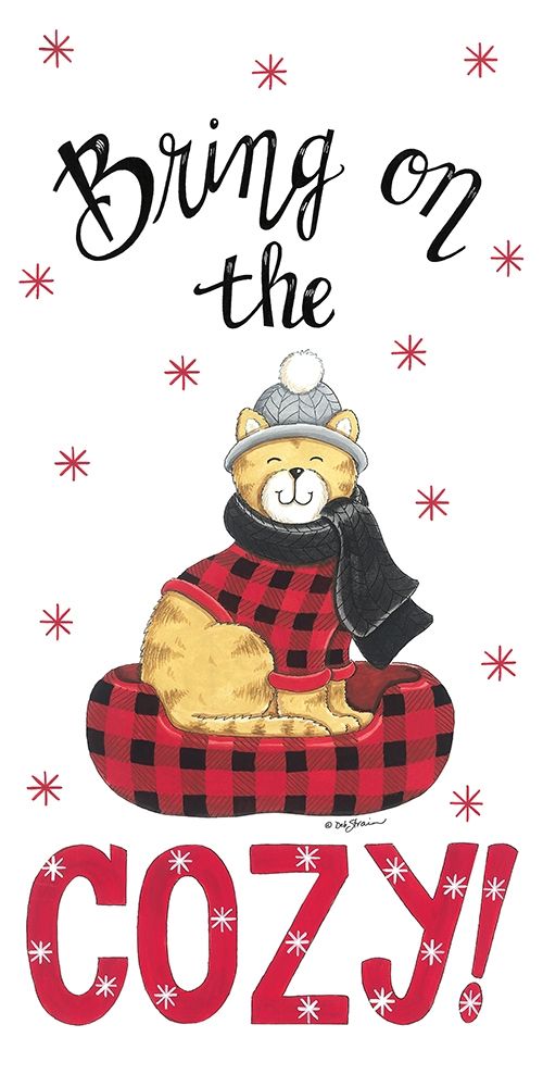 Bring on the Cozy Cat art print by Deb Strain for $57.95 CAD