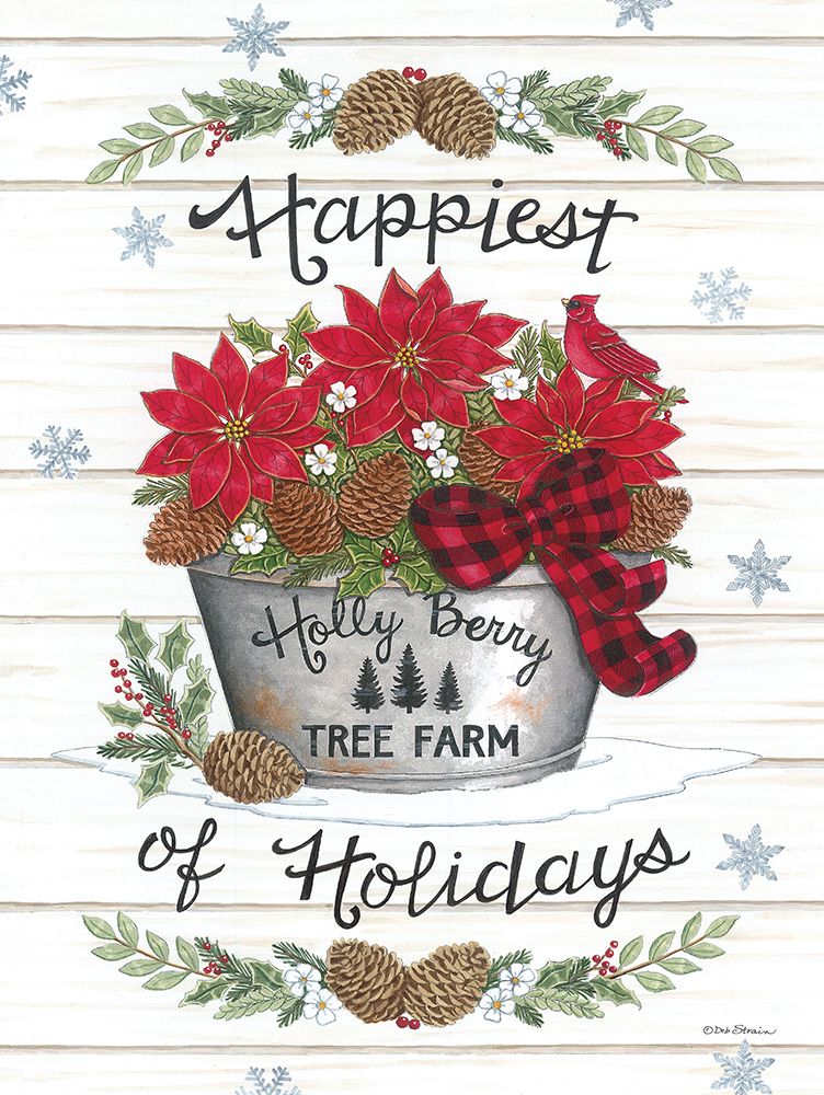 Happiest of Holidays art print by Deb Strain for $57.95 CAD