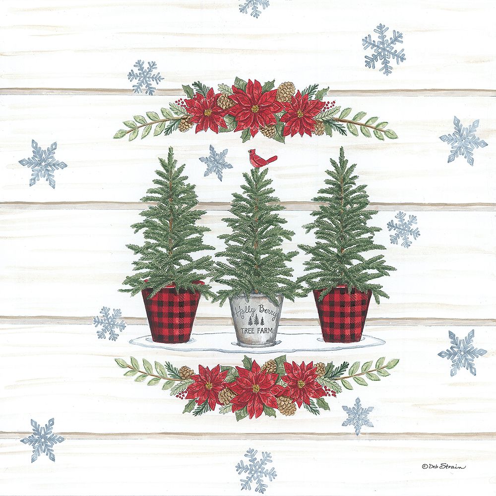 Christmas Tree Trio art print by Deb Strain for $57.95 CAD