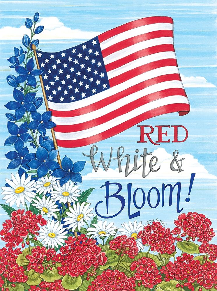 Red-White And Bloom! art print by Deb Strain for $57.95 CAD