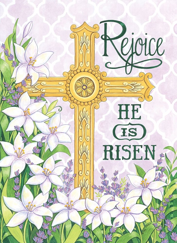 Rejoice Cross art print by Deb Strain for $57.95 CAD