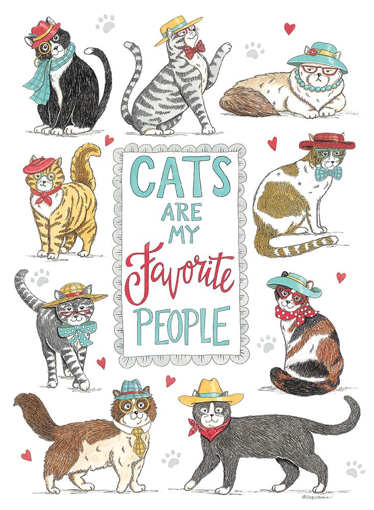 Cats are My Favorite People art print by Deb Strain for $57.95 CAD